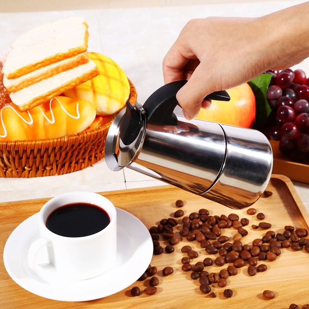 Stainless Steel Moka Coffee Pot – Moka Espresso & Latte Percolator - SmartPursue™