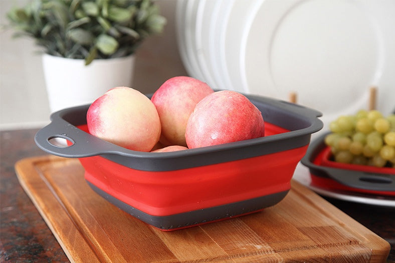 🧺 Square Folding Telescopic Drain Basket - SmartPursue™