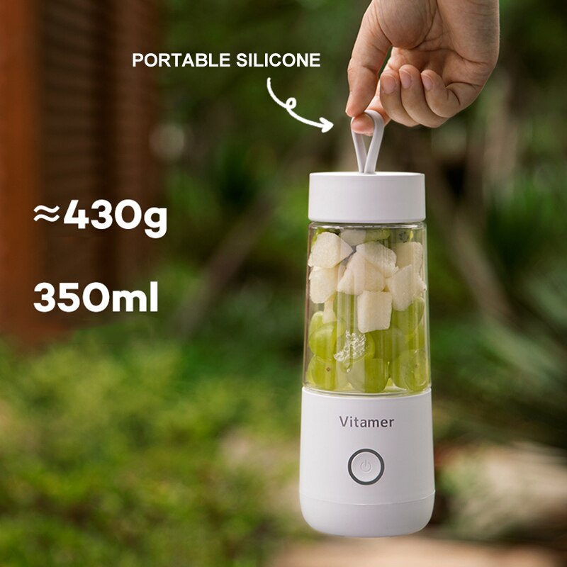 Portable USB Blender & Juicer Cup – 350ml Rechargeable Smoothie Maker