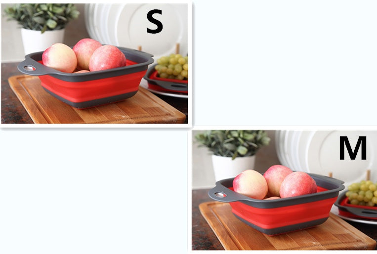🧺 Square Folding Telescopic Drain Basket - SmartPursue™