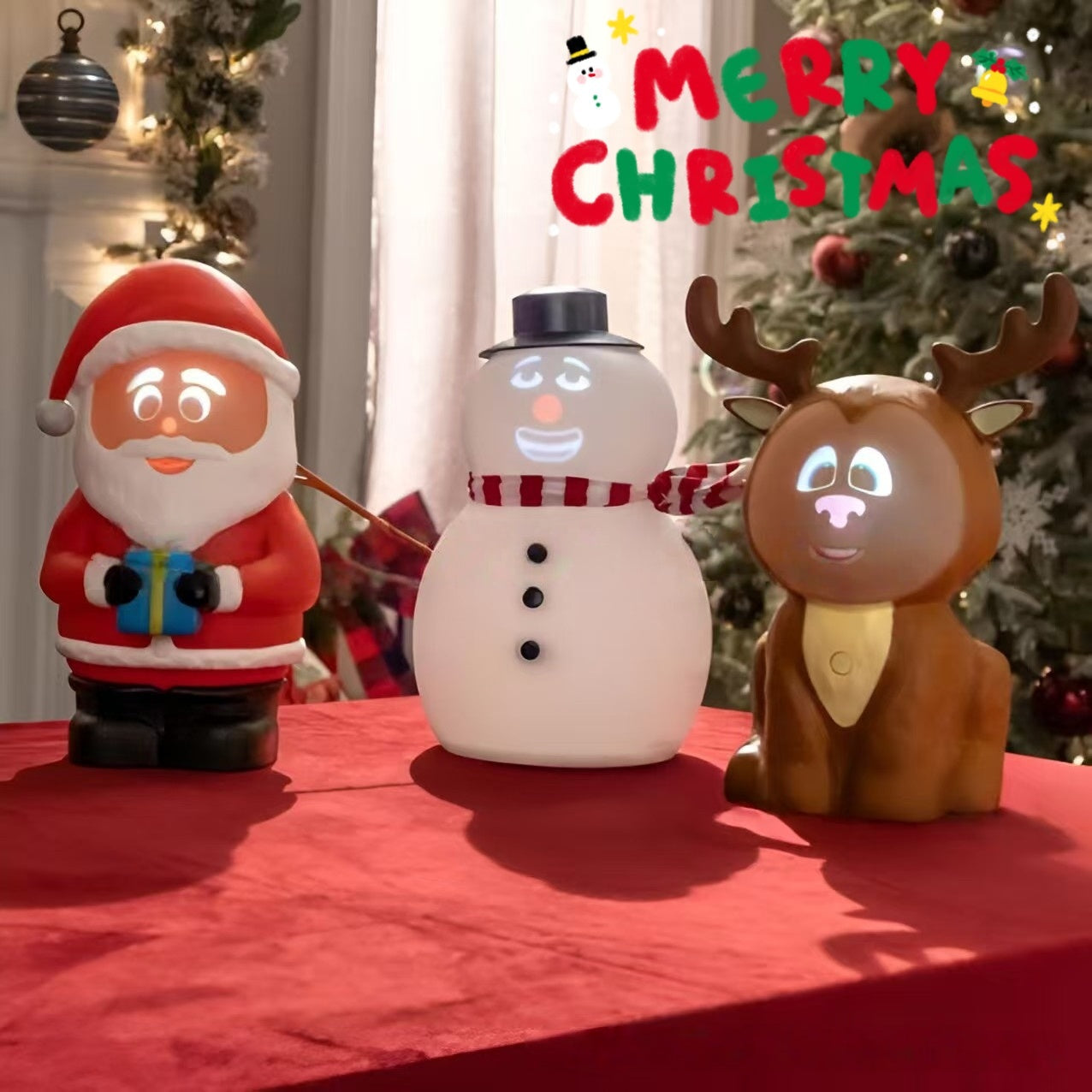 ⛄ Talking Animated Snowman – Light-Up Eyes & Playful Voice Décor CJ