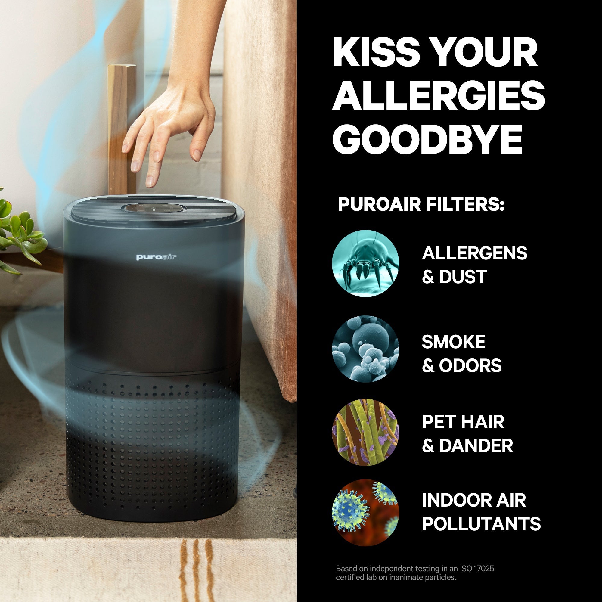 PuroAir 240 HEPA Air Purifier – Home Air Cleaner with HEPA Filter