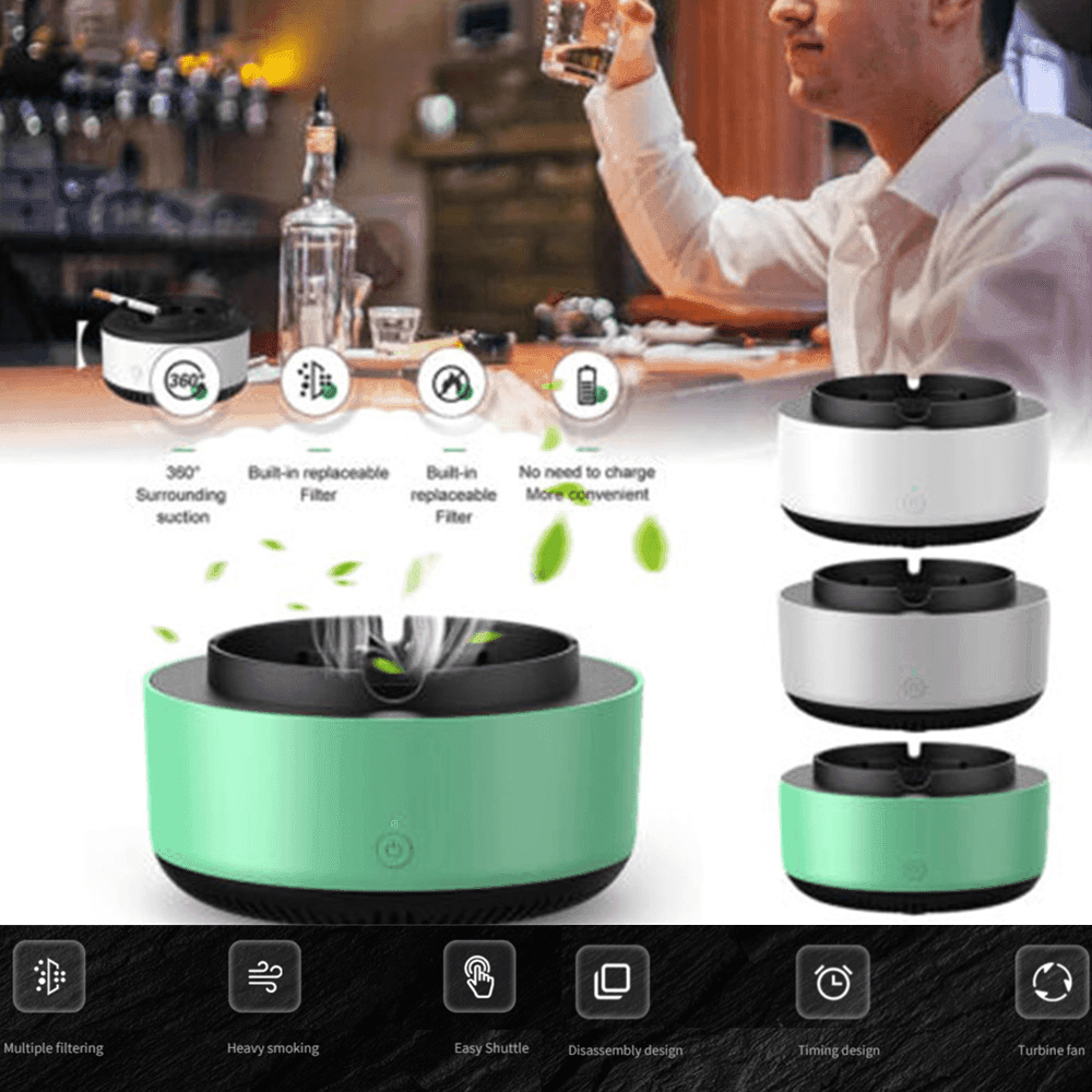 Smoke Removal Air Purification Ashtray - SmartPursue™