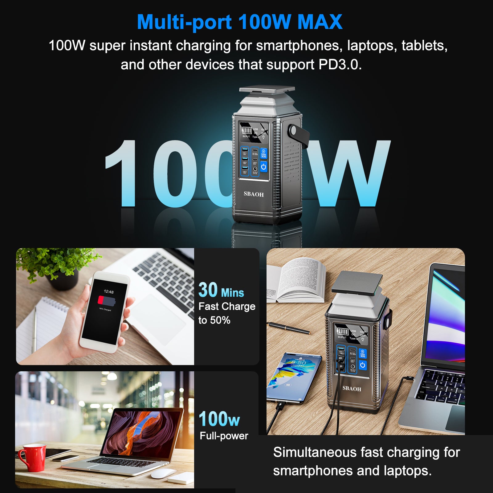 ⚡ 296 Wh Portable Camping Power Station - SmartPursue™