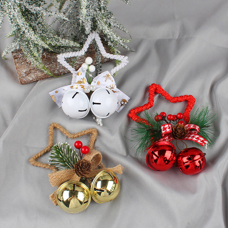 Christmas Five-pointed Star Bell Accessories Pendant CJ