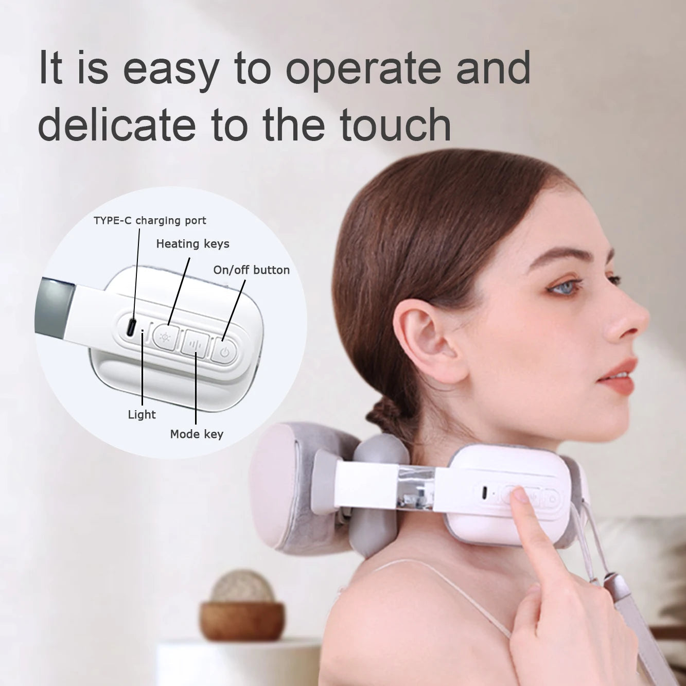 💆‍♀️ Simulated Human Finger Massage Shawl – Heated Neck and Shoulder Massager SmartPursue™