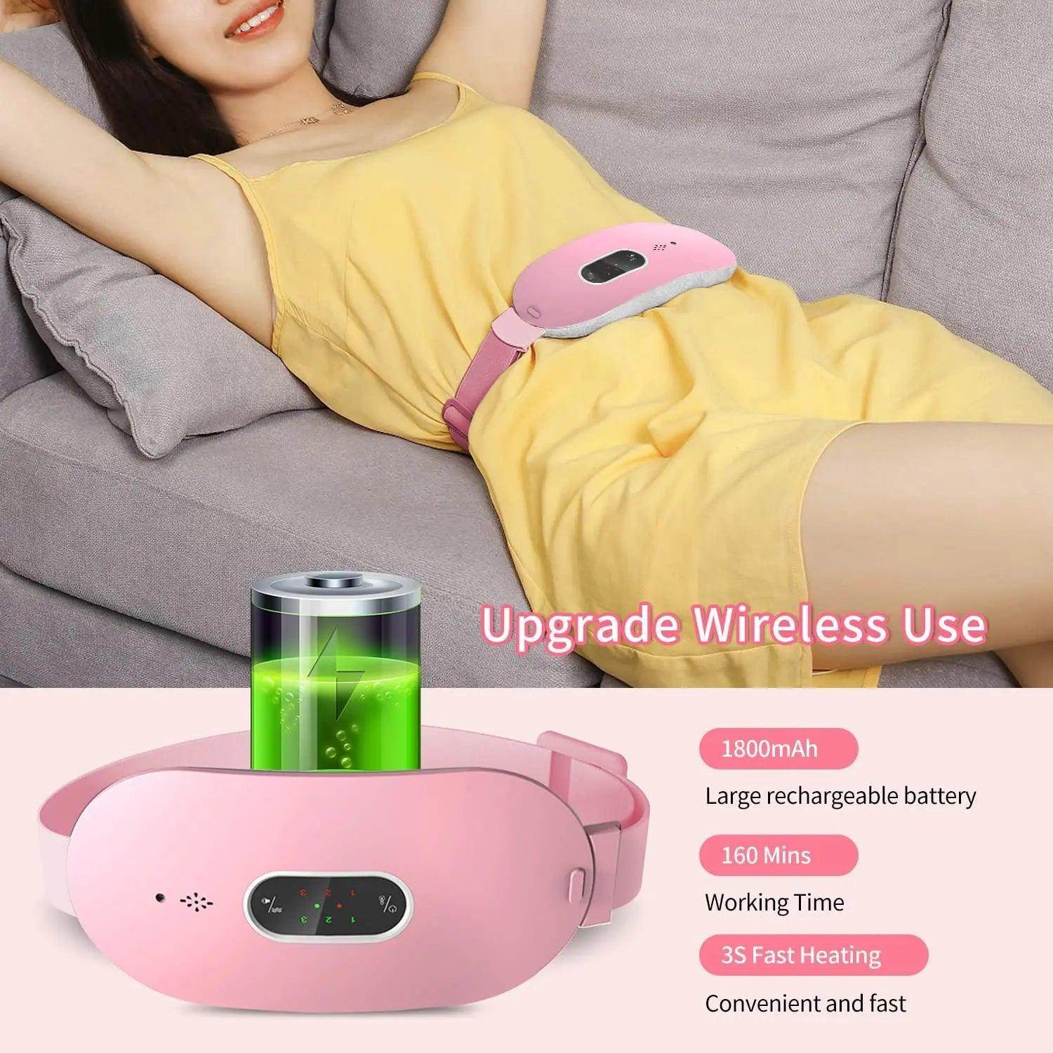 Women in Period Menstrual Heating Pad & Massage Belt - SmartPursue™