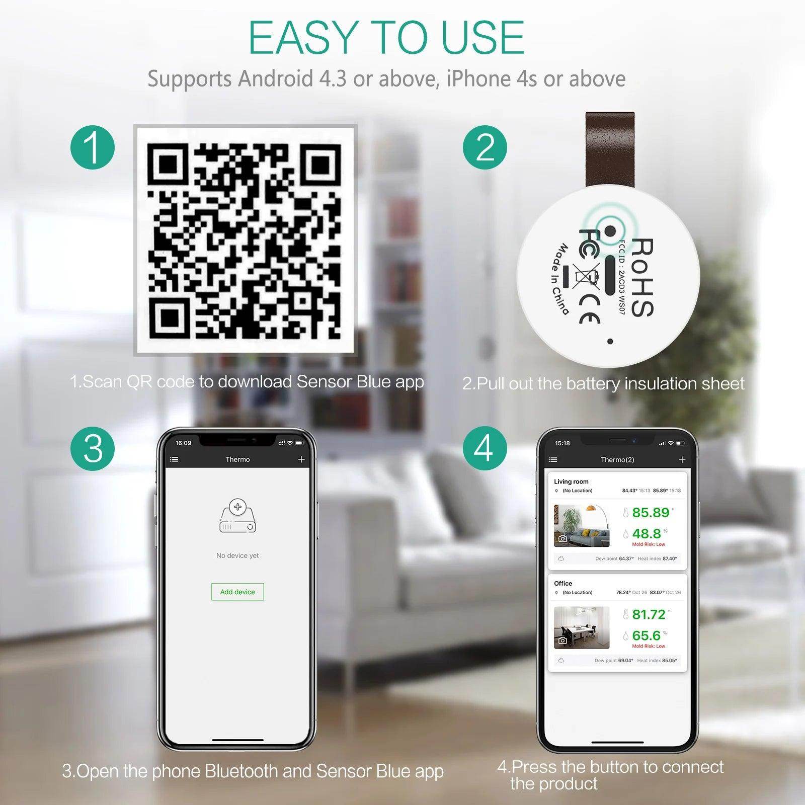 Thermometer Hygrometer Smart Home Temperature Sensor - SmartPursue™