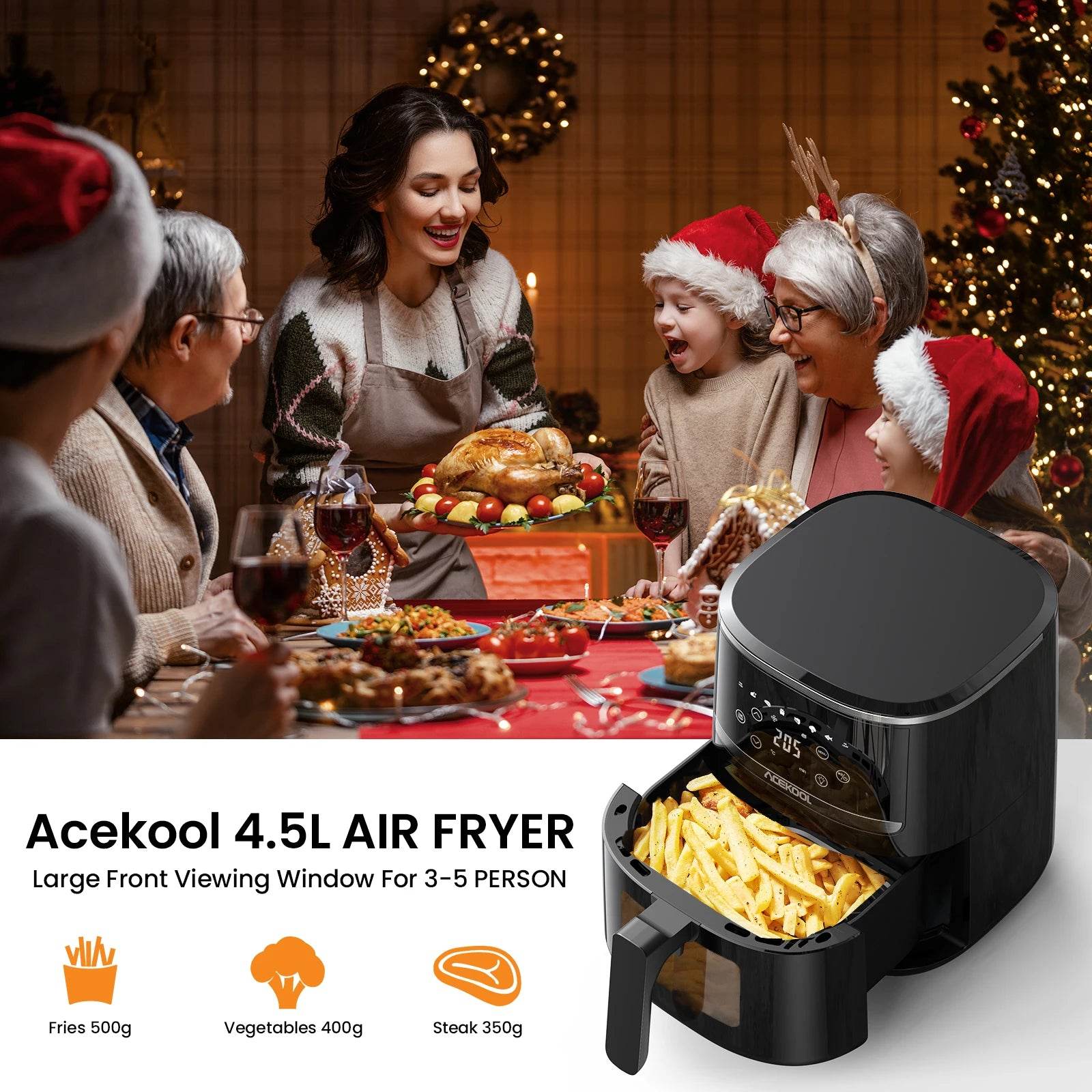 5-Quart Digital Air Fryer Toaster Oven - SmartPursue™