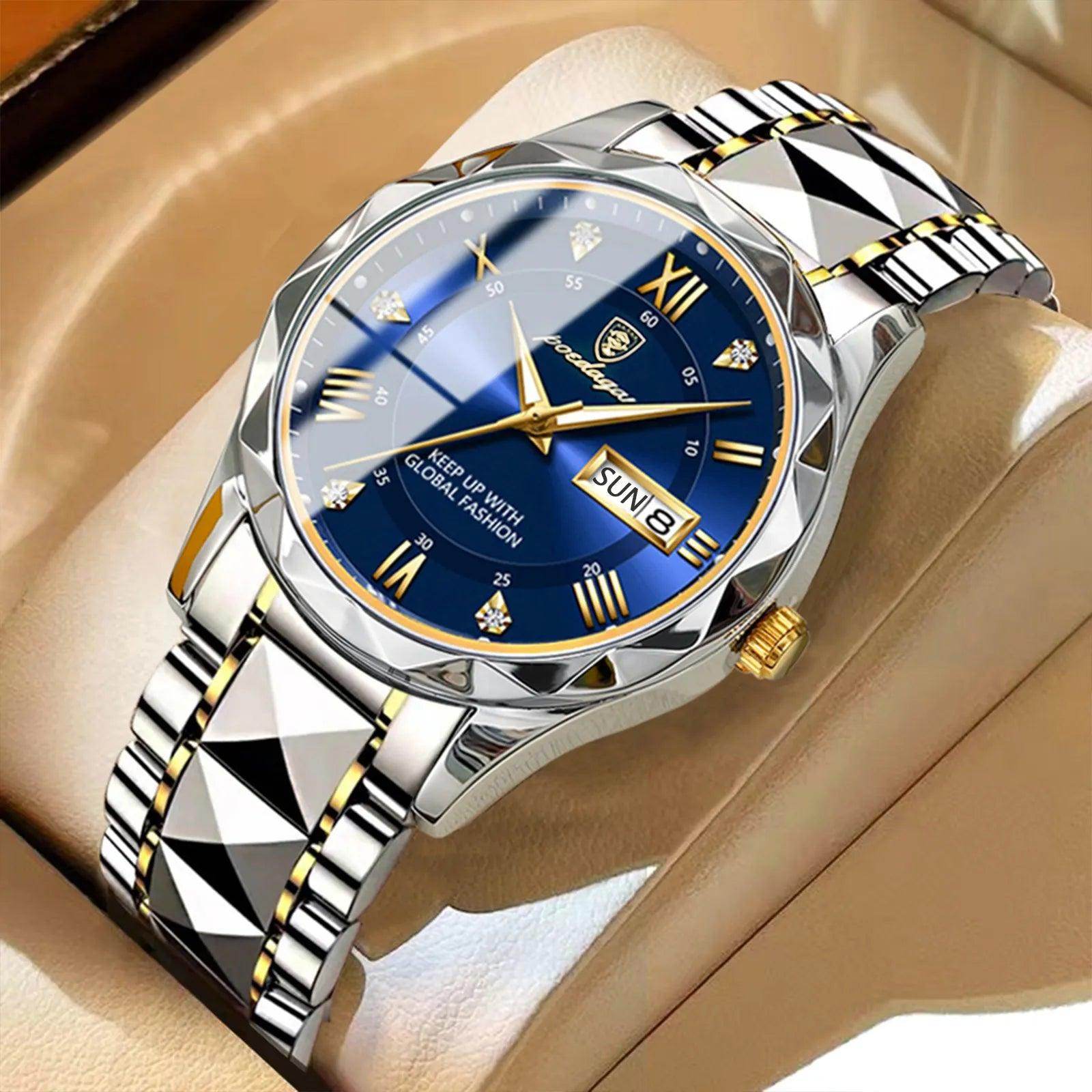 Luxury Wristwatch Stainless Steel Quartz Men's Watch - SmartPursue™