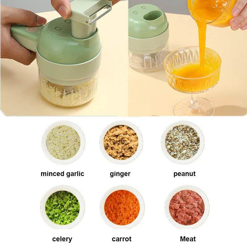 4 In 1 Slicer Garlic Masher mini chopper blender - SmartPursue™