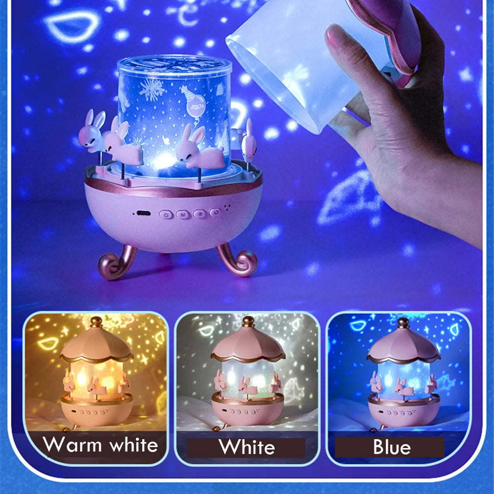 🌙 Kids Night Light Projector – USB Rechargeable LED Lamp SmartPursue™
