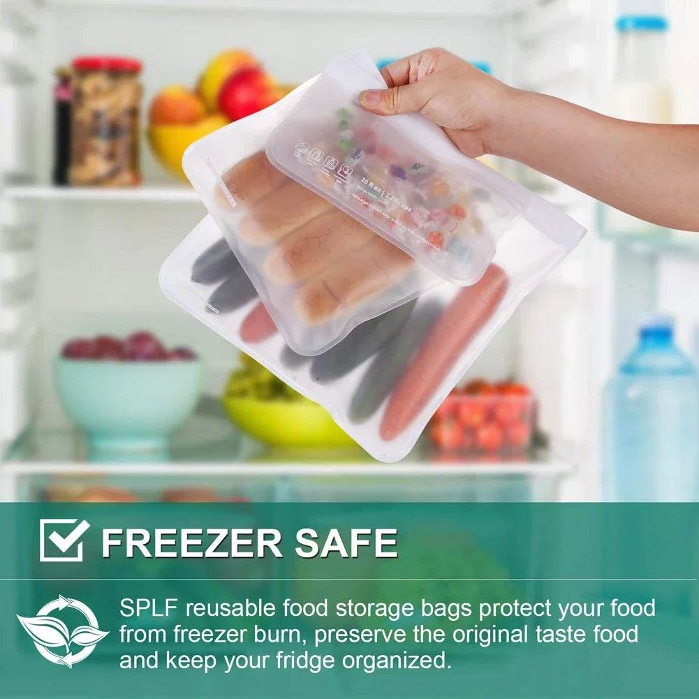 Silicone Food Storage Containers – Stand-Up Zip-Shut Bags - SmartPursue™