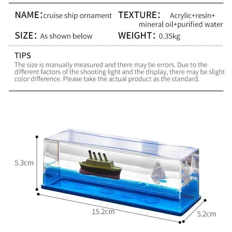 Cruise Ship Decoration Toy Fluid Drift Bottle Titanic Creative Ship - SmartPursue™
