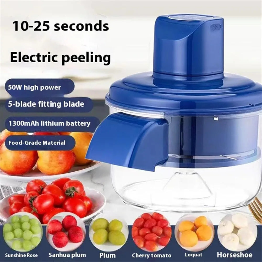 Rechargeable Fruit Peeler Fruit and Vegetable Electric Peeler Peeler Suitable for Grapes, Cherry Tomatoes, Garlic, Fruit Tools SmartPursue™
