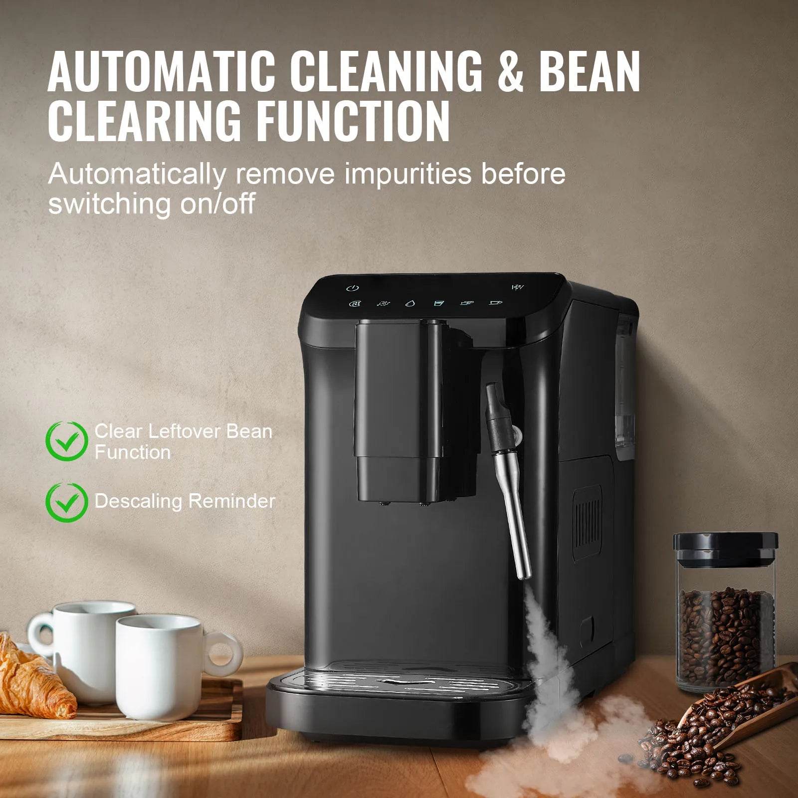 Automatic Espresso Machine with Grinder & Frother - SmartPursue™
