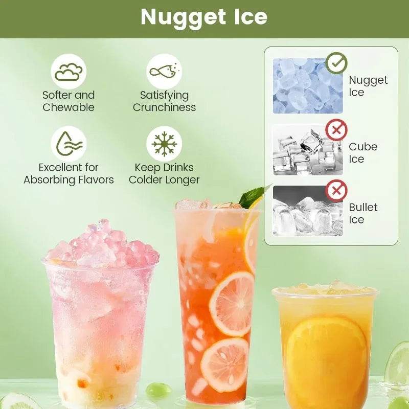 Countertop Nugget Ice Maker with Self-Dispensing - SmartPursue™