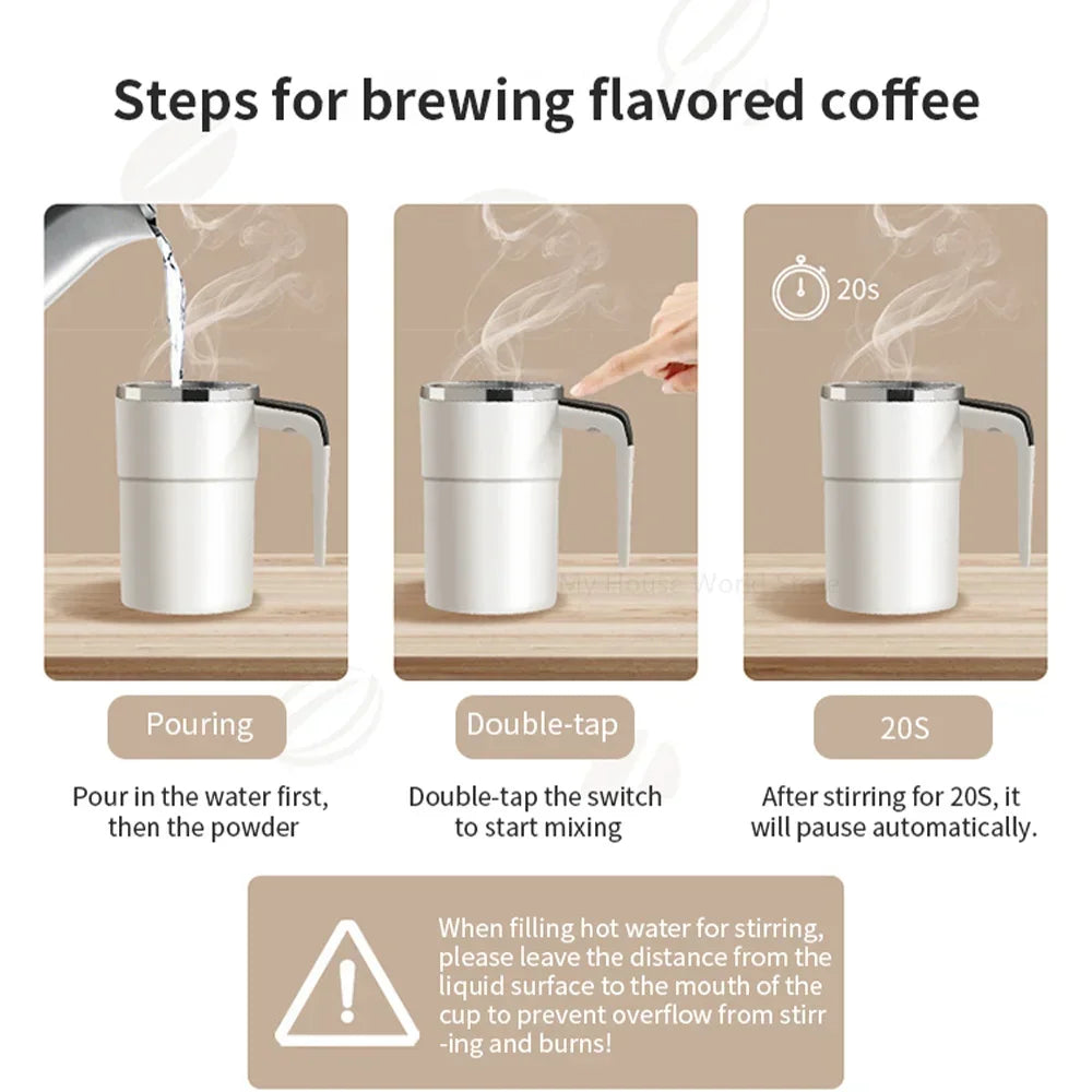 Automatic Self-Stirring Mug with Temperature Display - SmartPursue™