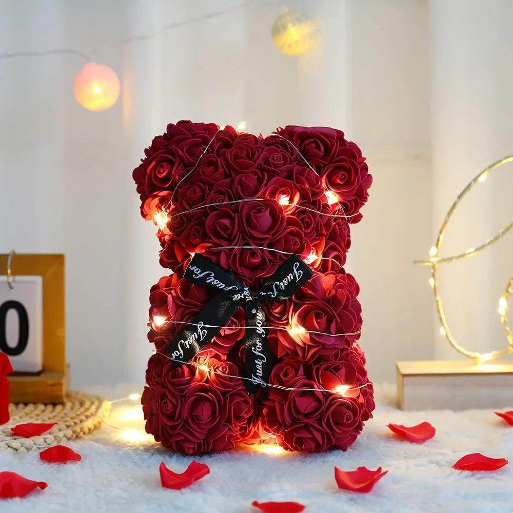 Teddy Rose Flower Bear - SmartPursue™