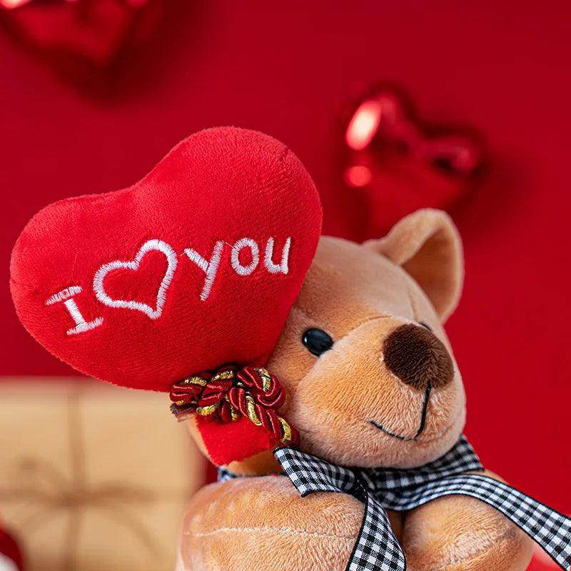 Cartoon Teddy Bear Holding Heart Plush Toy - SmartPursue™