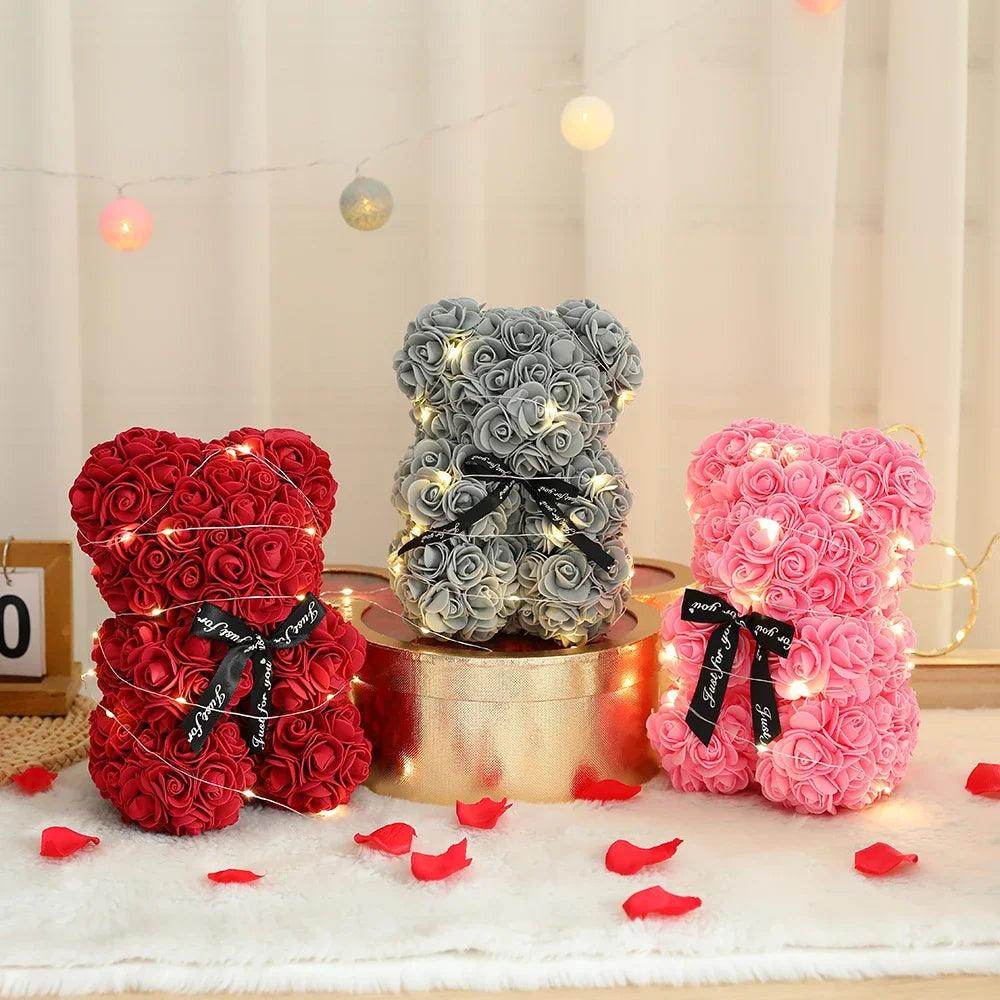 Teddy Rose Flower Bear - SmartPursue™