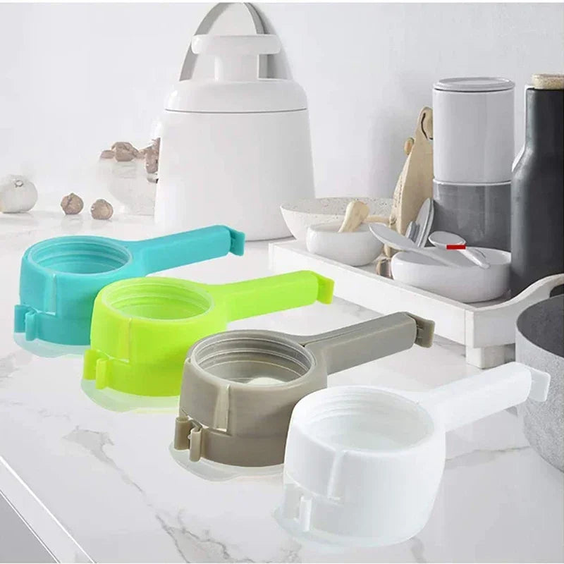 🥨 Food Storage Bag Sealing Clips with Pour Spouts Smart Kitchen & Home