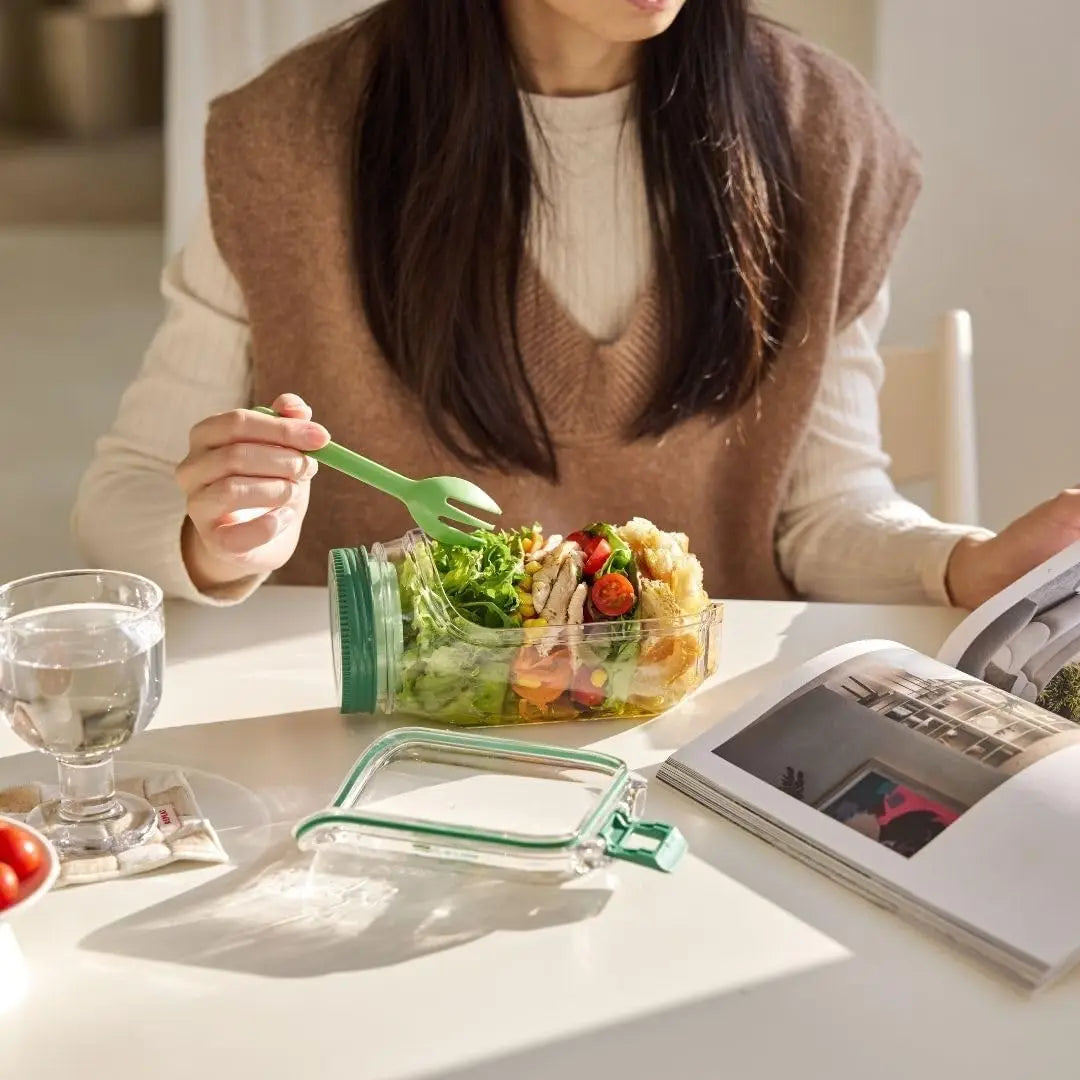Salad Pod with Side Hatch – Leakproof Meal Prep Salad Container - SmartPursue™