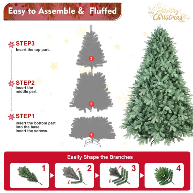 🎄 5FT Artificial Christmas Tree – Blue-Green Tint Holiday Decoration CJ US