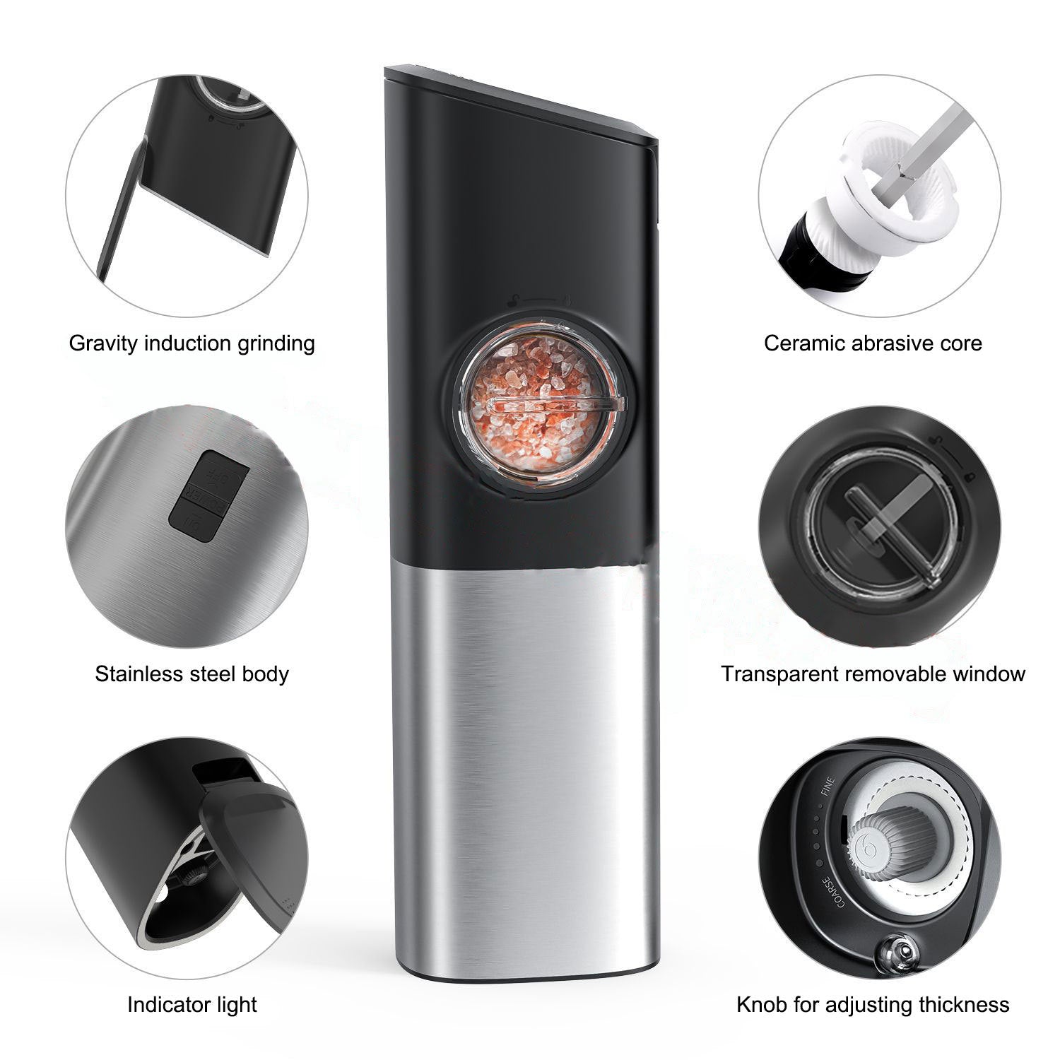 Kitchen Ceramic Pepper Electric Grinder Smart Kitchen & Home
