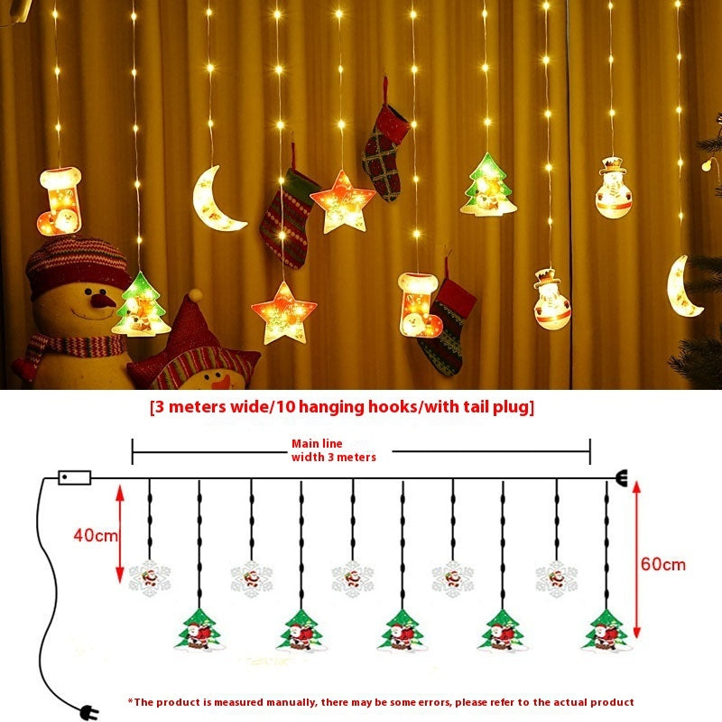 ✨ Painted Christmas Curtain Lights – Festive LED Ambience Décor CJ