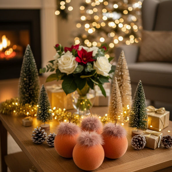 🎄 4PCS Christmas Ball Ornaments – Shiny Glass Hanging Tree Décor Set CJ US